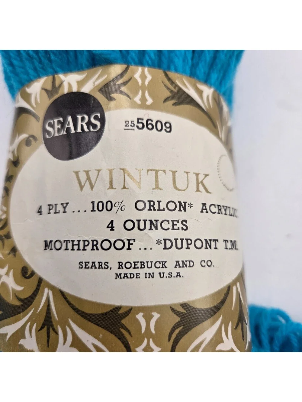 Vintage Sears Wintuk Yarn Lot of 3 Skeins 100% Orlon Acrylic 4 Ply USA Colors 19